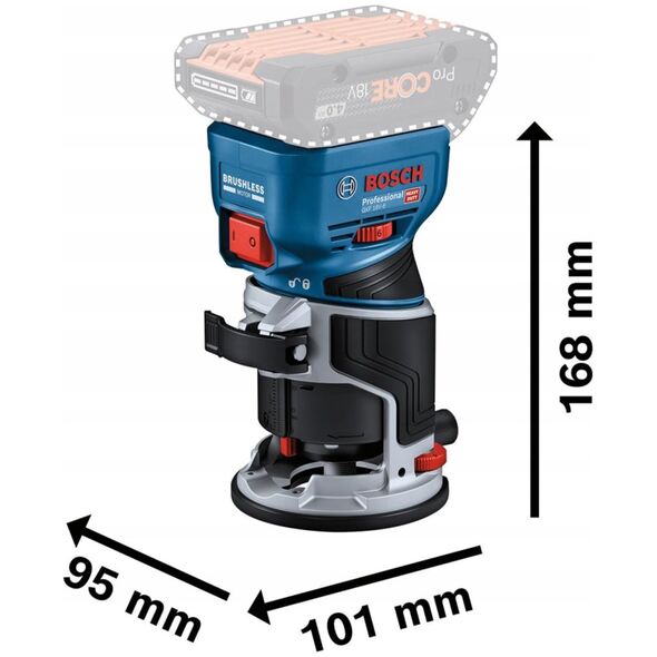 BOSCH.EDGE MILLING MACHINE GKF 18V-8 SOLO SET LB