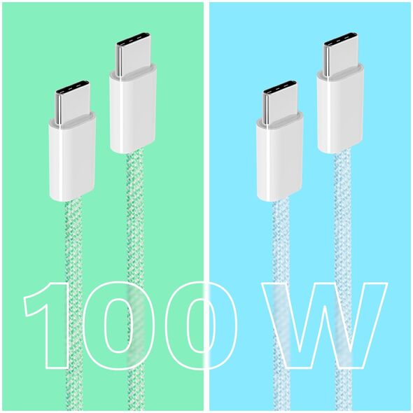 Kabel USB typu C - USB typu C 100 W 1,5 m niebieski Kruger&amp|Matz Basic