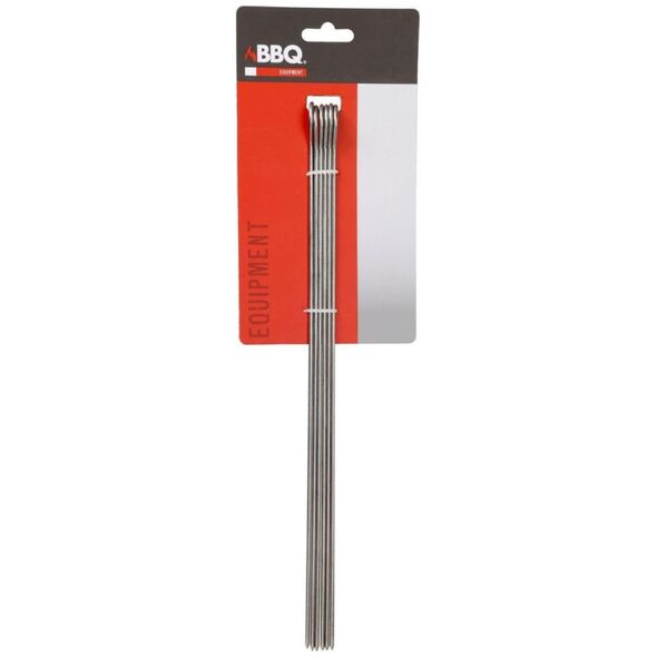 BBQ SZPIKULEC DO SZASZŁYKÓW 6SZT DŁ. 35,5CM STAL NIERDZEWNA