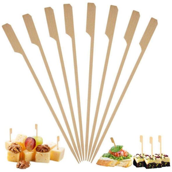 Excellent Houseware Wykałaczki DREWNIANE szpikulce bambusowe do przystawek przekąsek szaszłyków 25 cm 50 sztuk