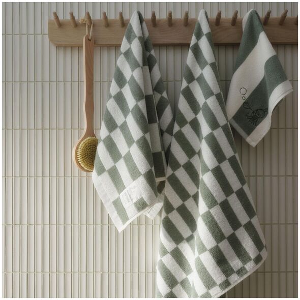 Iittala Moomin towel 30x50cm Checks green