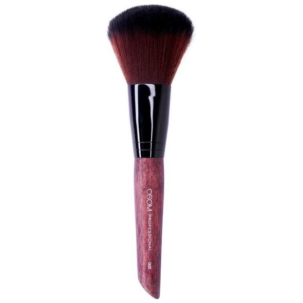 IDC OSOM Professional Precision powder brush kosmetinis teptukas biriai, mineralinei pudrai, veido ir pečių sritims, sintetinio plauko šereliai