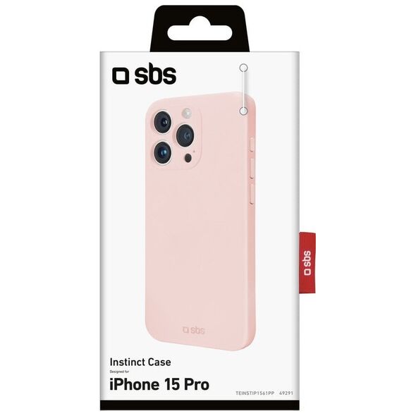 SBS - Etui Instinct do iPhone'a 15 Pro w kolorze różowym standard