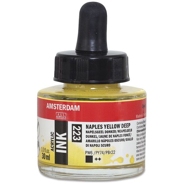 Artequipment Amsterdam Acrylic Ink Bottle Naples Yellow Deep 223