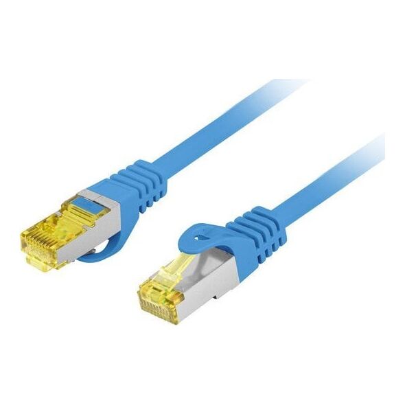 Lanberg LANBERG Patchcord Kat 6A S/FTP LSZH CU 3M Niebieski Fluke Passed