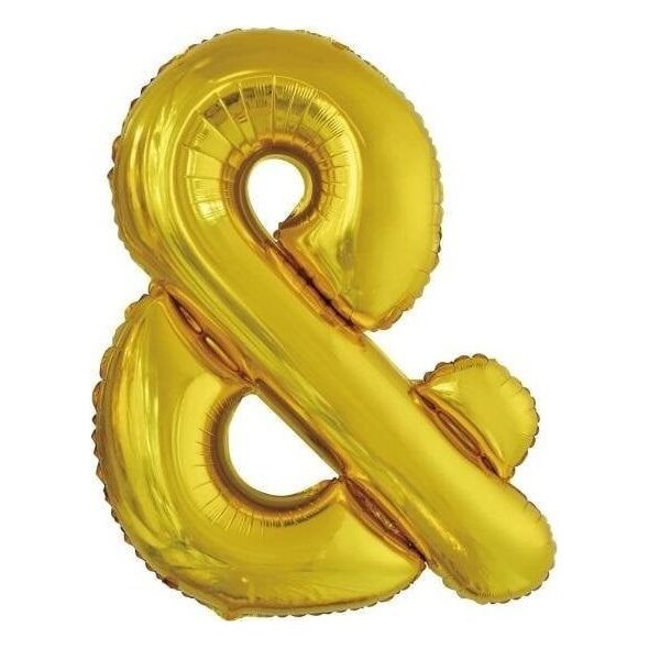 Party Deco Foil Balloon Sign & Gold 71x86cm 13970745 194099035187