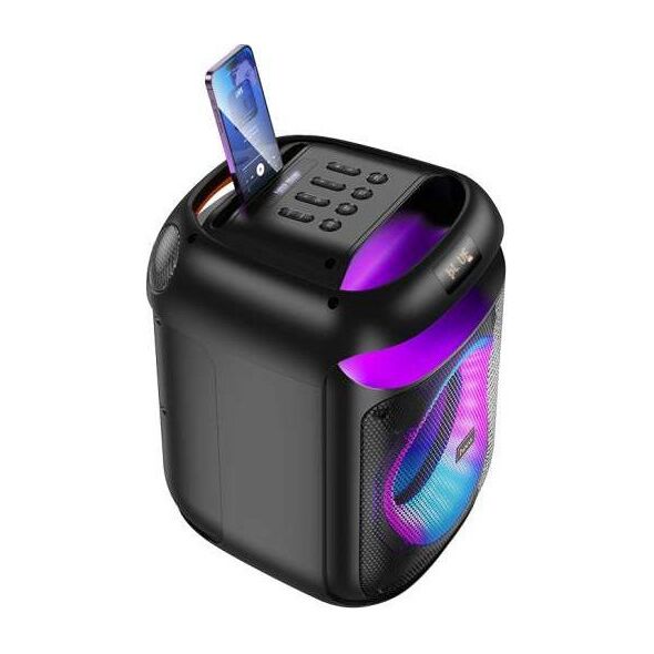 HOCO głośnik bluetooth + 2 x bezprzewodowe mikrofony HA13 czarny