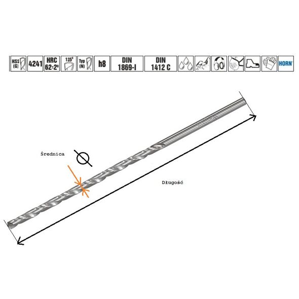 Wiertło Art-Pol do metalu HSS walcowe 3mm  (53330)