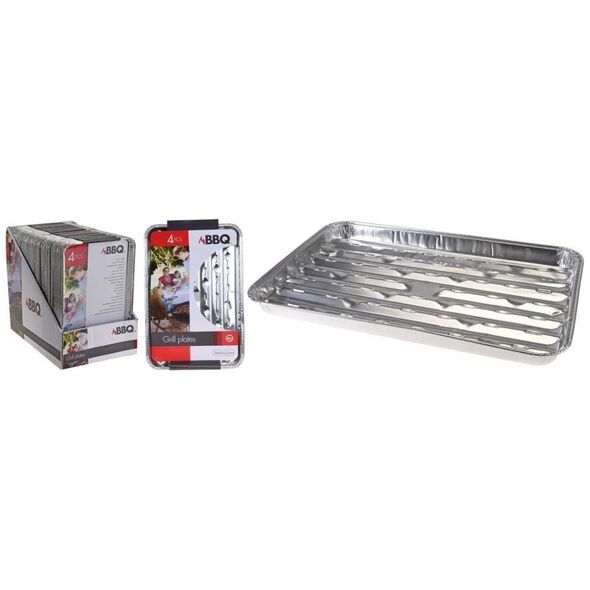 Affek Design Kpl.4 tacek do grilla 34x23x2,5cm aluminium