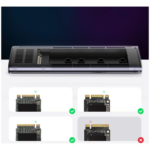UGREEN CM400 M.2 SSD Enclosure USB 3.2 Gen 2 (SuperSpeed USB 10Gbps) gray