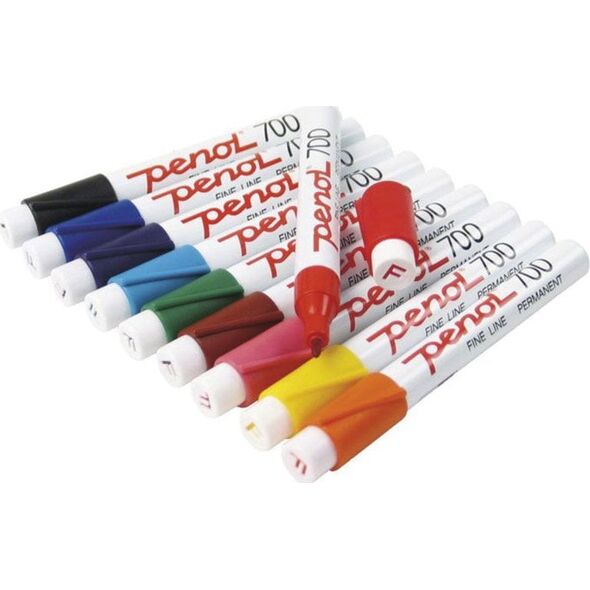 Penol Marker Penol 700 assorteret 1,5mm rund spids 10stk/sæt - (10 stk.)