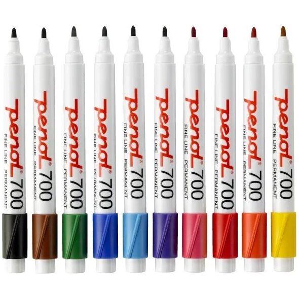 Penol Marker Penol 700 assorteret 1,5mm rund spids 10stk/sæt - (10 stk.)