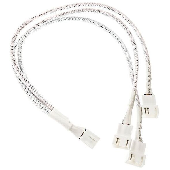 Kolink 1-2 PWM Lüfter Splitterkabel - 35cm, geflochten, weiß