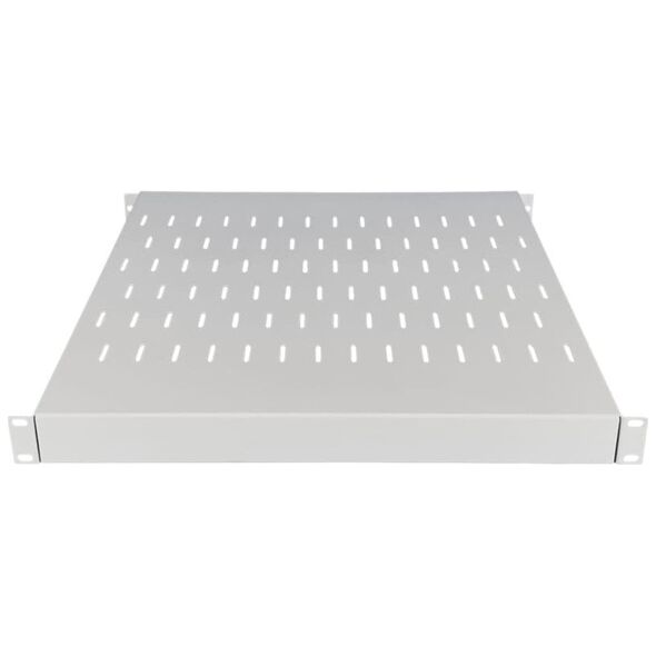 Półka regulowana 19" 1U głęb. 500-900mm, szara, 4 punkty mocowania ALANTEC