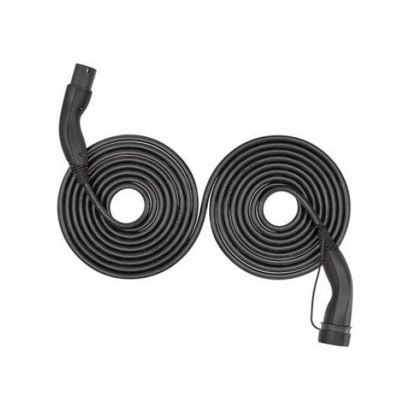 Samozwijający się kabel do ładowania Typu 2, do 22 kW, 7 m, czarny