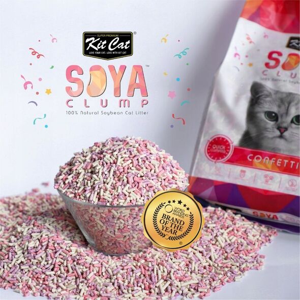 Żwirek dla kota Kit Cat KIT CAT SOYA CLUMP - ŻWIREK SOJOWY        CONFETTI  7L / 2.5kg