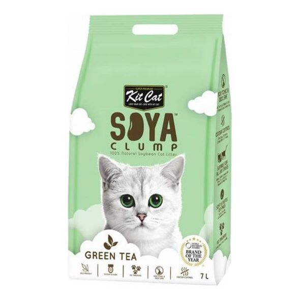 Żwirek dla kota Kit Cat Kit Cat Żwirek Dla Kota Sojowy ECO Zielona Herbata 7L