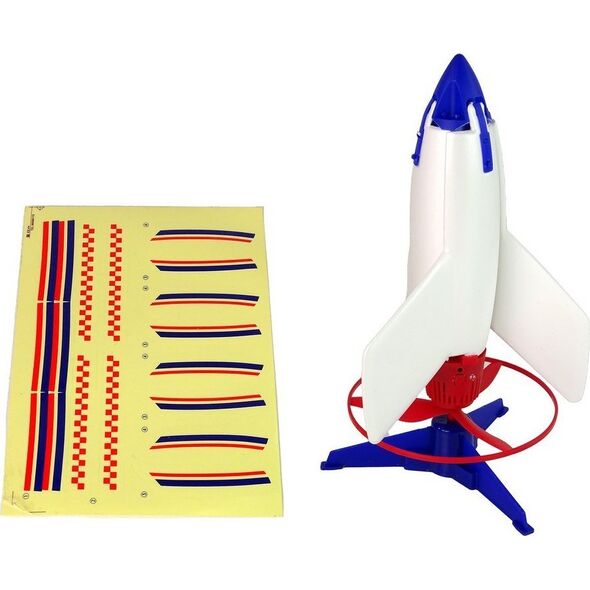 LeanToys Rakieta Wyrzutnia Latająca Ładowarka Biała 21 cm