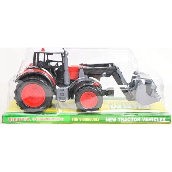 Tupiko Traktor czerwony z łyżką 666-216B 14381