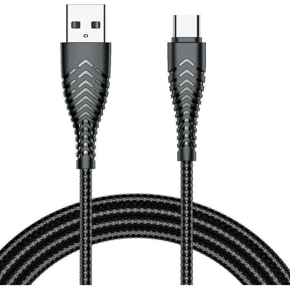 Kabel USB Veger VEGER kabel USB A do Typ C 2,4A V104 1,2 m czarny