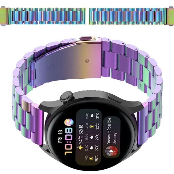Bizon Strap Watch Aura Smartwatch 18 mm rainbow