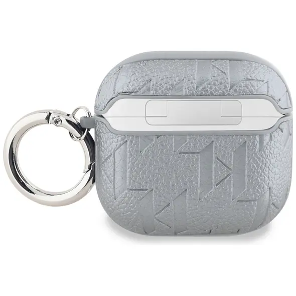 Karl Lagerfeld Monogram Karl & Choupette Head Apple AirPods 4 silver