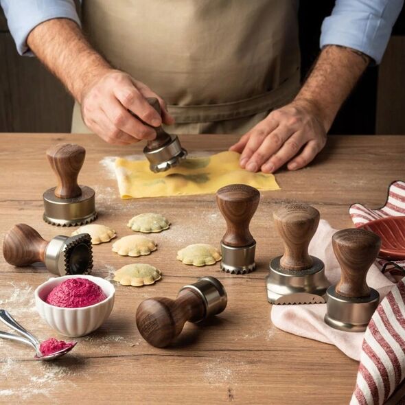 Σφραγίδα Marcato Marcato Ravioli Στρογγυλή 50mm Απαλό Χρυσό - Ξύλο Οξιάς 14088284 8000011008332