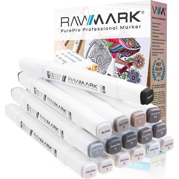 rawmark Pro markery alkoholowe purePRO 16 Grey Tones