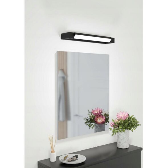 LED mirror light EGLO Gemiliana, IP44, 8.9W, 4000K, 1000lm, black, 45 x 4 cm