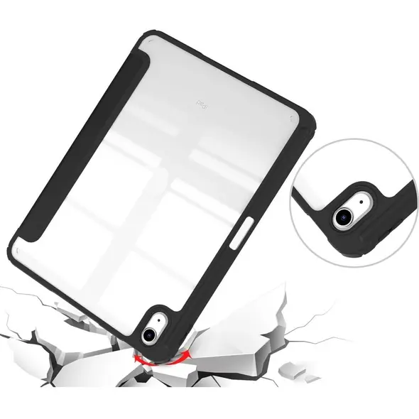 Bizon Case Tab Clear Matt Apple iPad 10 10.9 2022 black