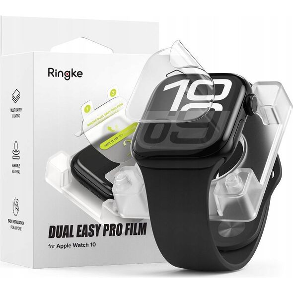 FOLIA OCHRONNA RINGKE DUAL EASY PRO 2-PACK APPLE WATCH 10 (46 MM) CLEAR
