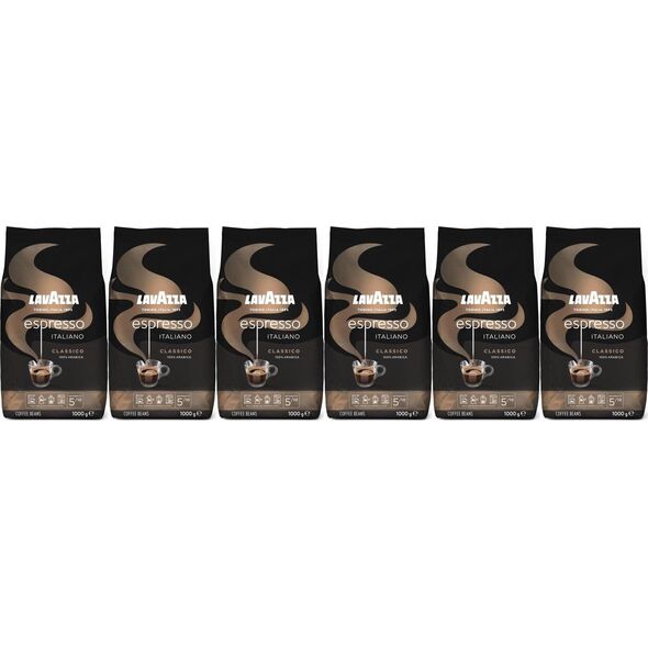 Kawa ziarnista Lavazza 6 x Kawa ziarnista Lavazza Espresso Italiano Classico 1 kg