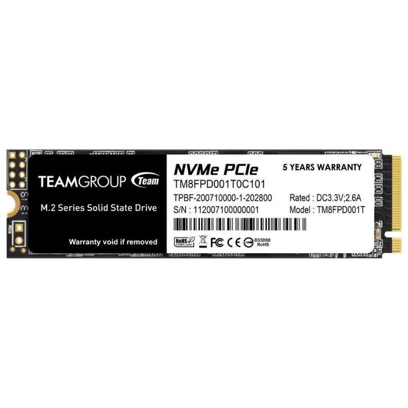 TeamGroup Δίσκος SSD 1TB MP33 PRO PCIe M.2 PCIe 3.0 x4 NVME (TM8FPD001T0C101) (TEGTM8FPD001T0C101) έως 12 άτοκες Δόσεις