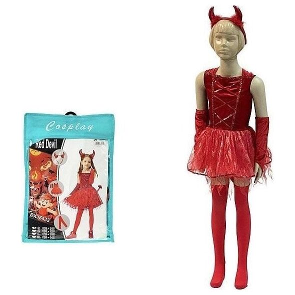 Strój karnawałowy diablica rozm. 100-110cm