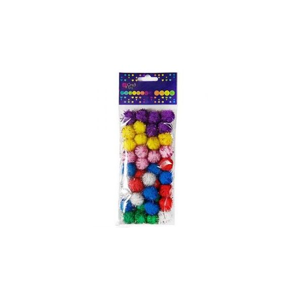 DP Craft Pompony dekoracyjne metalizowane mix