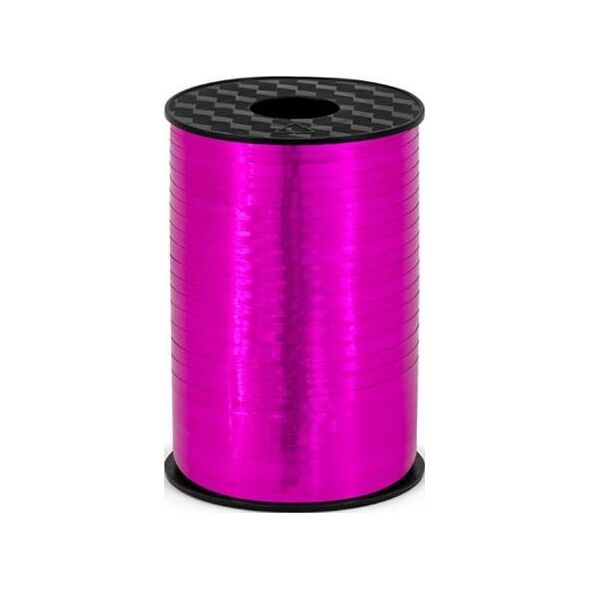 Party Deco Wstążka plastikowa metalizowana ciemny róż, 5 mm uniwersalny