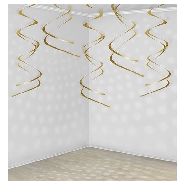 Party Deco Świderki, złote, 60 cm, 5 szt. uniwersalny
