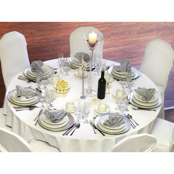 Party Deco Obrus okrągły, biały, 280 cm uniwersalny