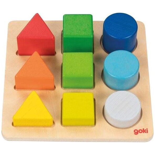 Goki Sorter dla dzieci dopasuj Kolory i kształty , zabawka montessori uniw