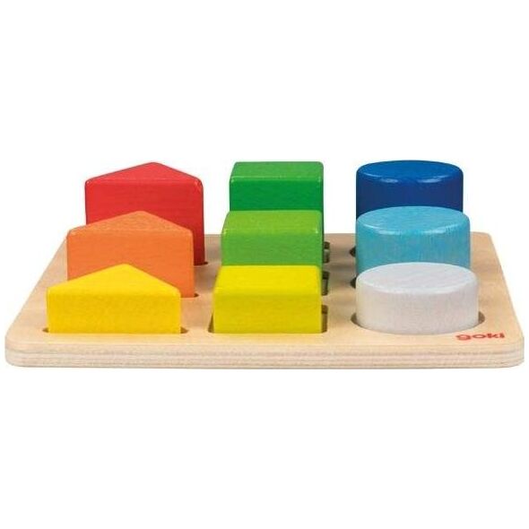 Goki Sorter dla dzieci dopasuj Kolory i kształty , zabawka montessori uniw