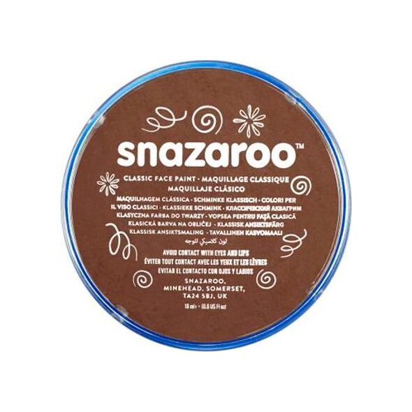 Akson Snazaroo 18 ml farba do twarzy i ciała brązowa Light Brown uniw