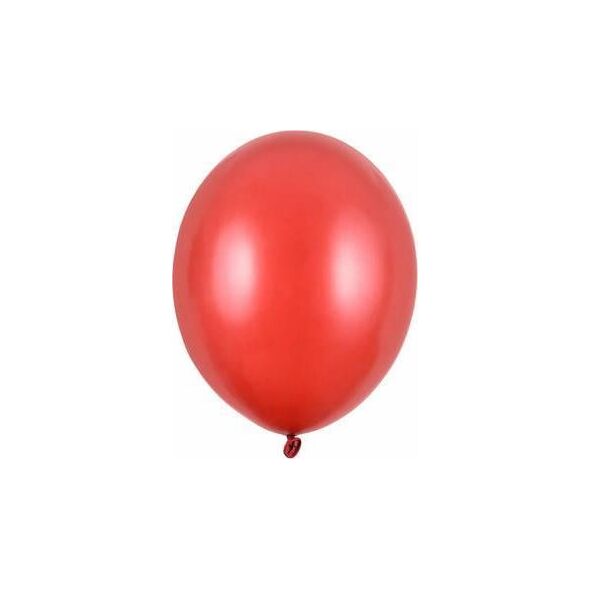 PartyDeco Balony metaliczne czerwone 30 cm / 10 sztuk one size