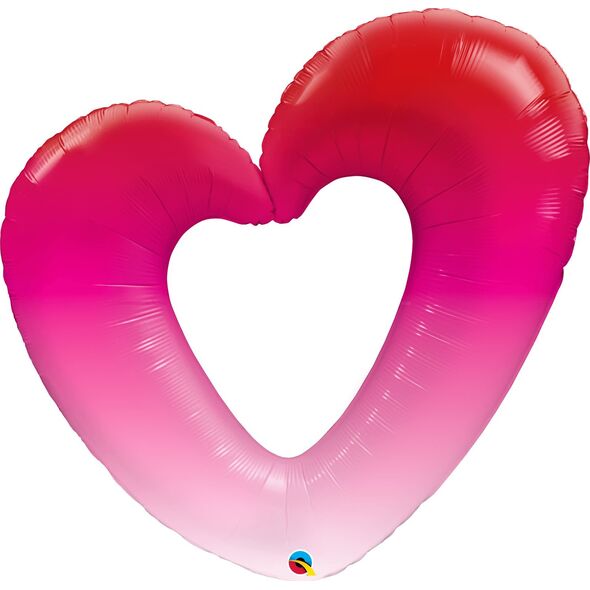 Qulatex Balon serce różowe ombre 42