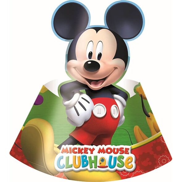 PROCOS Czapeczki urodzinowe Myszka Mickey - 6 szt. uniwersalny
