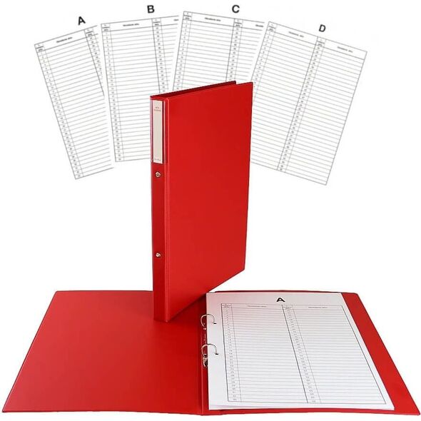 Segregator Biurfol 2-ringowy A4 30mm czerwony (5907214105574)