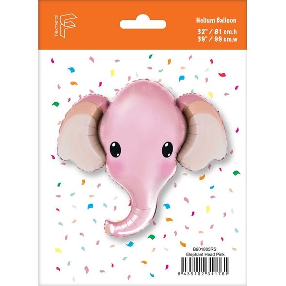 Flexmetal Balon foliowy 24 cale FX -Słonik (różowy), pakowany