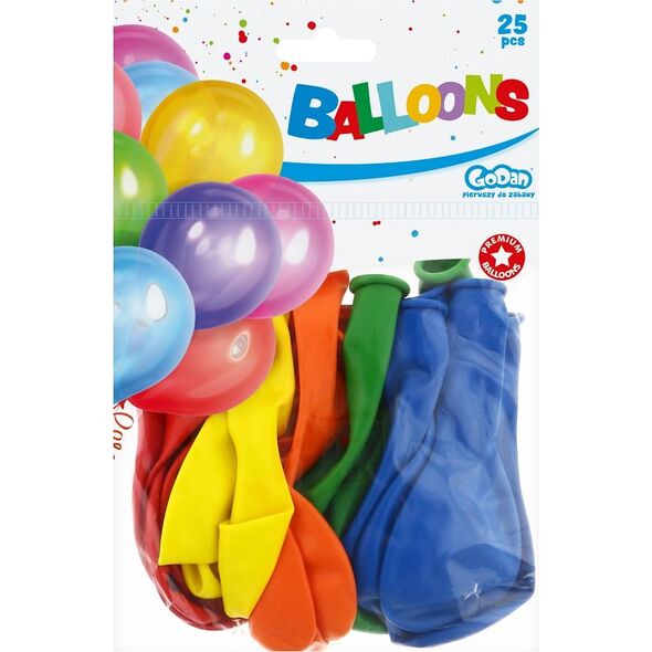 Gemar Balony pastelowe Różnokolorowe Mix, A80, 23 cm, 25 szt.
