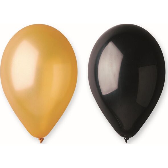 GoDan Balony Beauty&Charm, 3 złote, 2 czarne, 12"