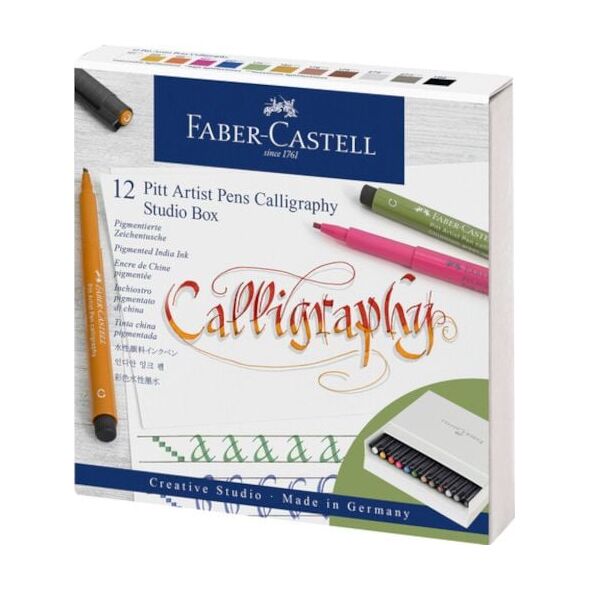 Faber-Castell pióro do kaligrafii Pitt Artist C 2,5 mm białe 12 szt