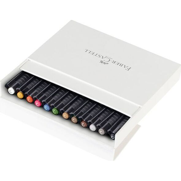 Faber-Castell pióro do kaligrafii Pitt Artist C 2,5 mm białe 12 szt